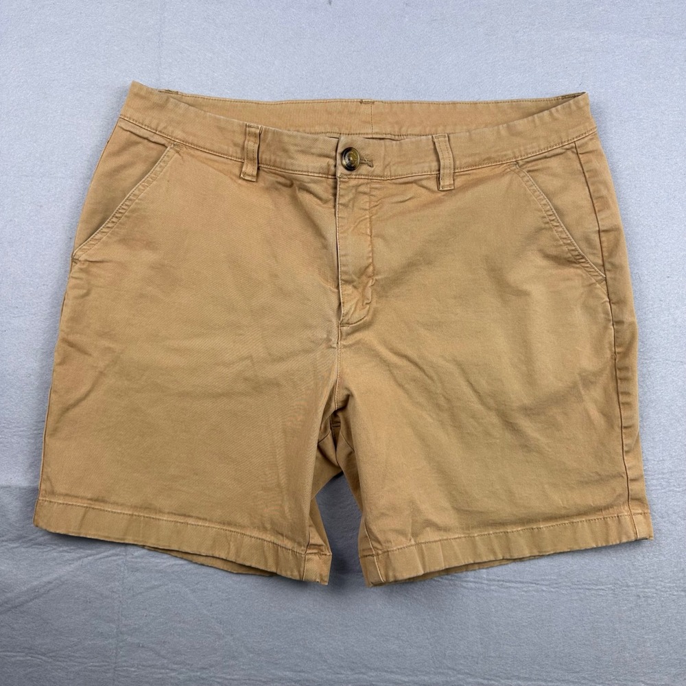 Chubbies Mens The Khakinators 7" Inseam Stretch Twill Shorts Tan Size 34
